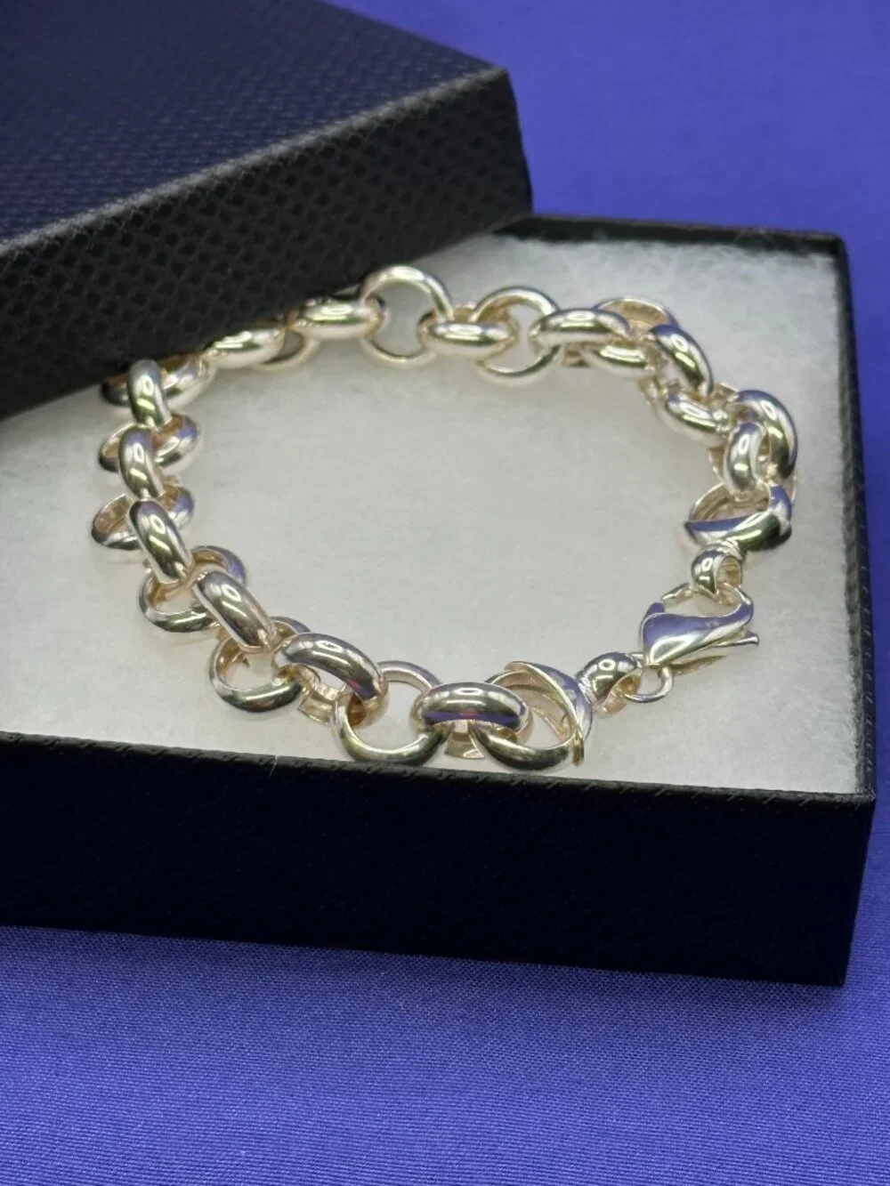Milor Italy 950 Ultrafine Silver Open Link Bracelet - Picture 2 of 16